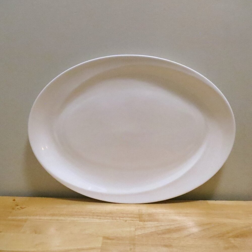 Wedgwood Solar Oval White Serving Platter 16" Vintage Bone China England